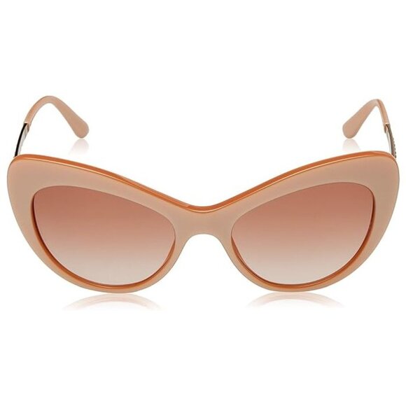 NEW Dolce & Gabbana 52mm Pearly Cat Eye Crystal Inlay Rose Gold Ombre Sunglasses - Picture 2 of 11
